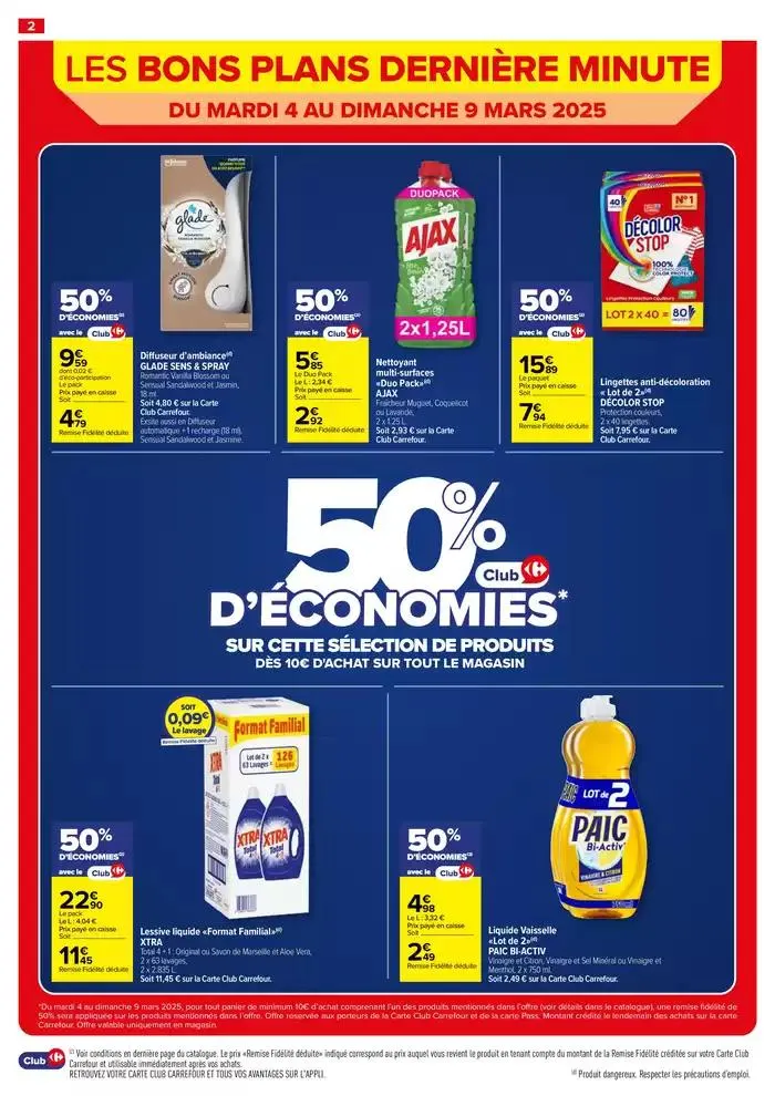 LES BONS PLANS DERNIÈRE MINUTE du 4 mars au 9 mars 2025 - Catalogue page 2