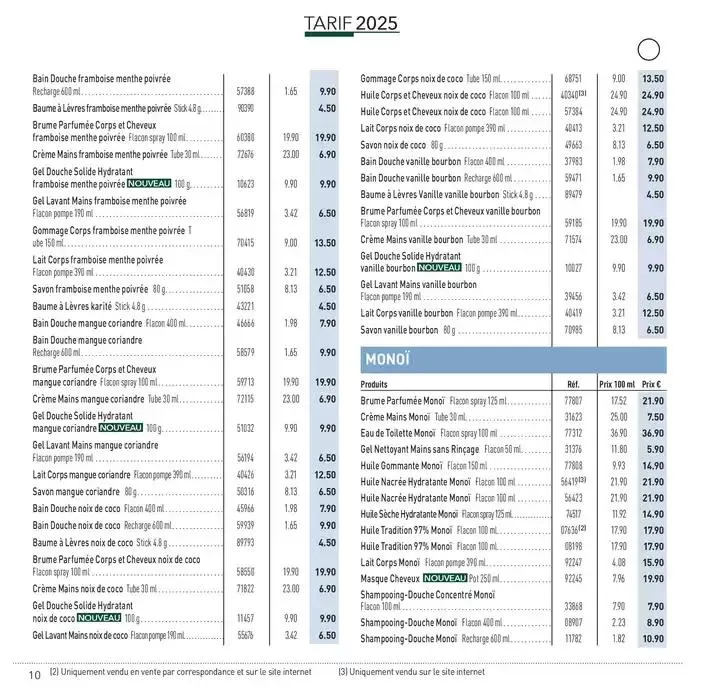 LIVRE VERT DE LA BEAUTÉ 2025 du 23 avril au 31 décembre 2025 - Catalogue page 10