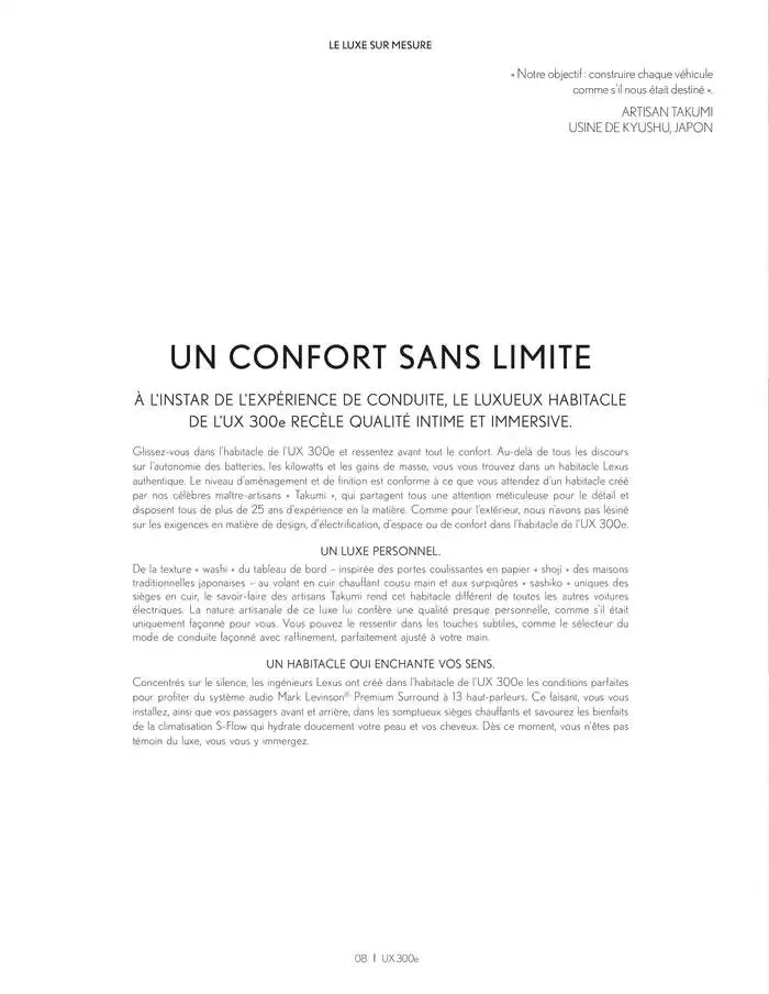 Lexus NOUVEL UX 300e du 27 mars au 27 mars 2026 - Catalogue page 8