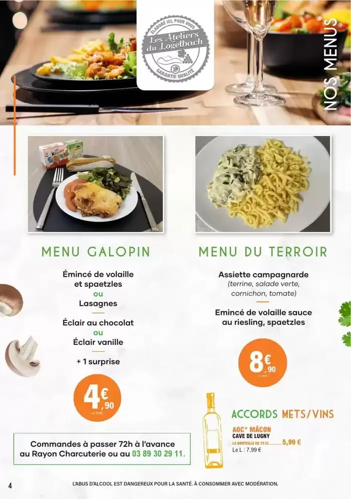 CARTE TRAITEUR 2025 du 31 mars au 31 décembre 2025 - Catalogue page 4