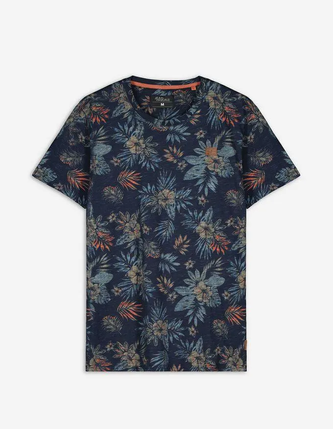 Tričko - Nášivka se značkou - tmave modra