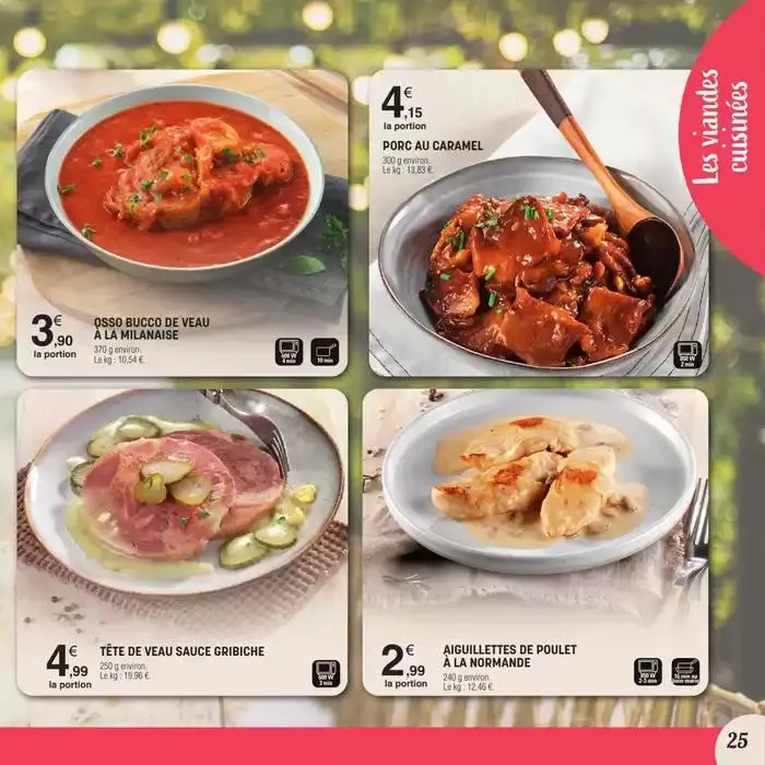 CARTE TRAITEUR PERMANENTE du 31 mars au 30 mars 2026 - Catalogue page 25