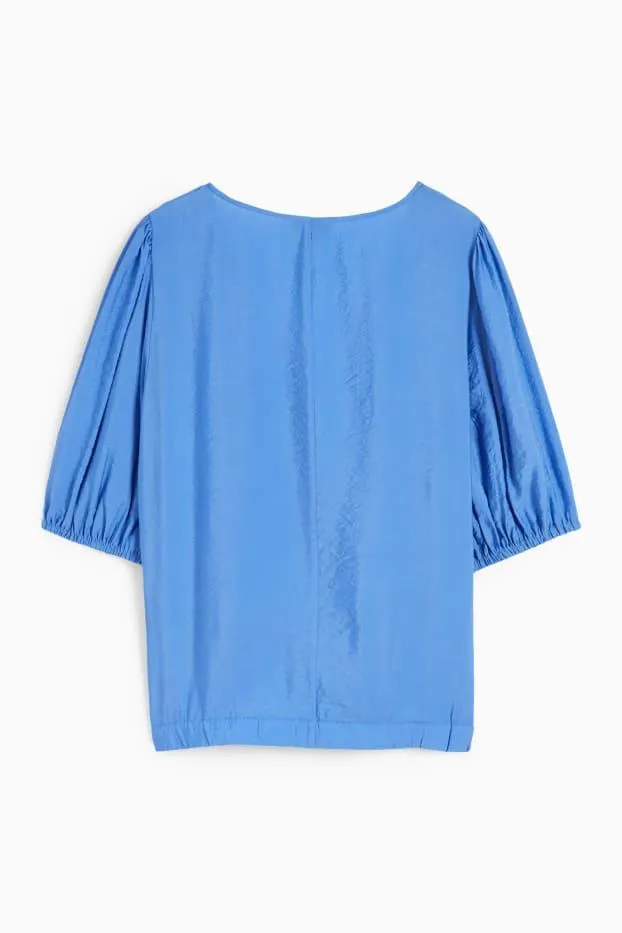 Blouse with knot detail