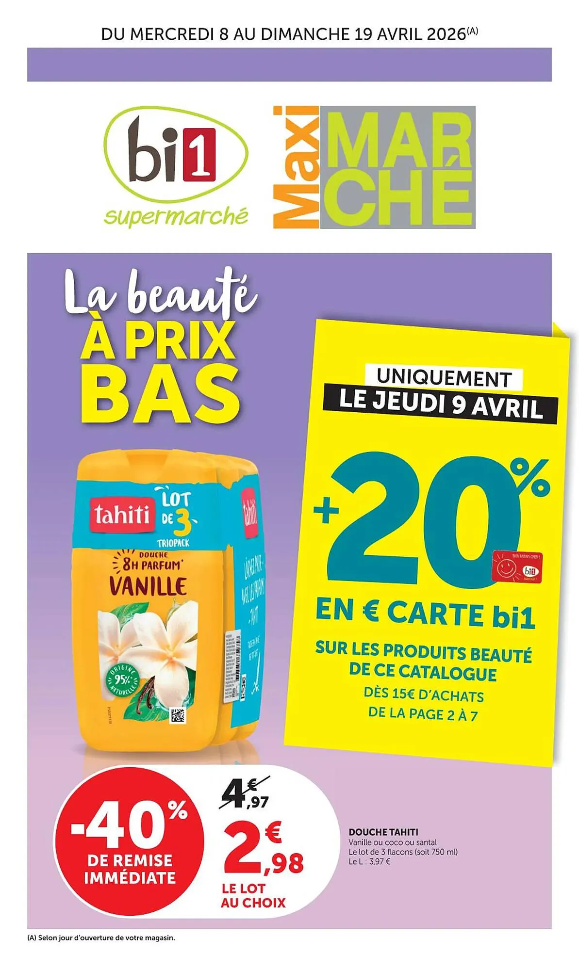 Catalogue Maximarché du 8 avril au 19 avril 2026 - Catalogue page 1