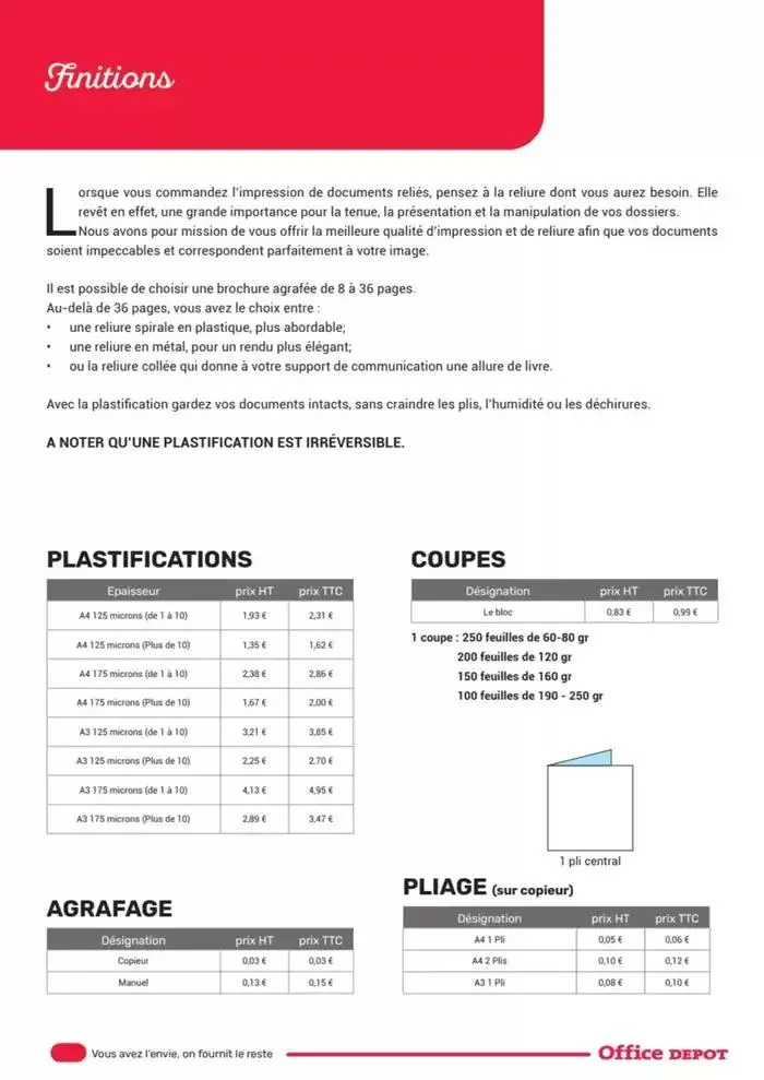 Catalogue Services Imprimerie 2025 du 16 avril au 31 décembre 2025 - Catalogue page 12