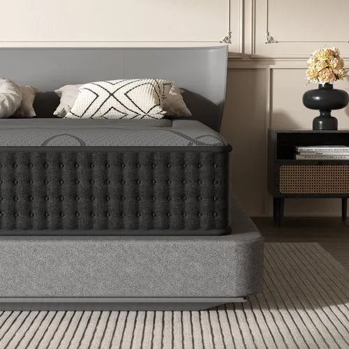 DEWINNER Matelas Ressorts 140x190 Cm De Forme En Mousse Et Ressorts, 30 Cm Épaisseur