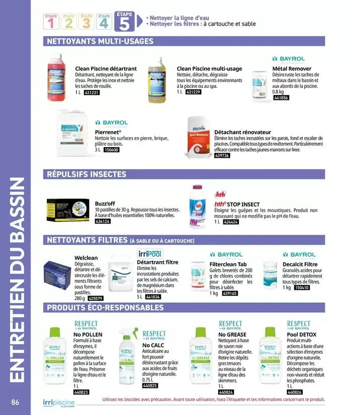 Les plaisir de l'eau Piscine,Spa,Arrosage du 10 mars au 31 décembre 2025 - Catalogue page 86