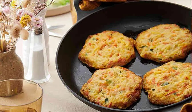 4 röstis de légumes et cheddar