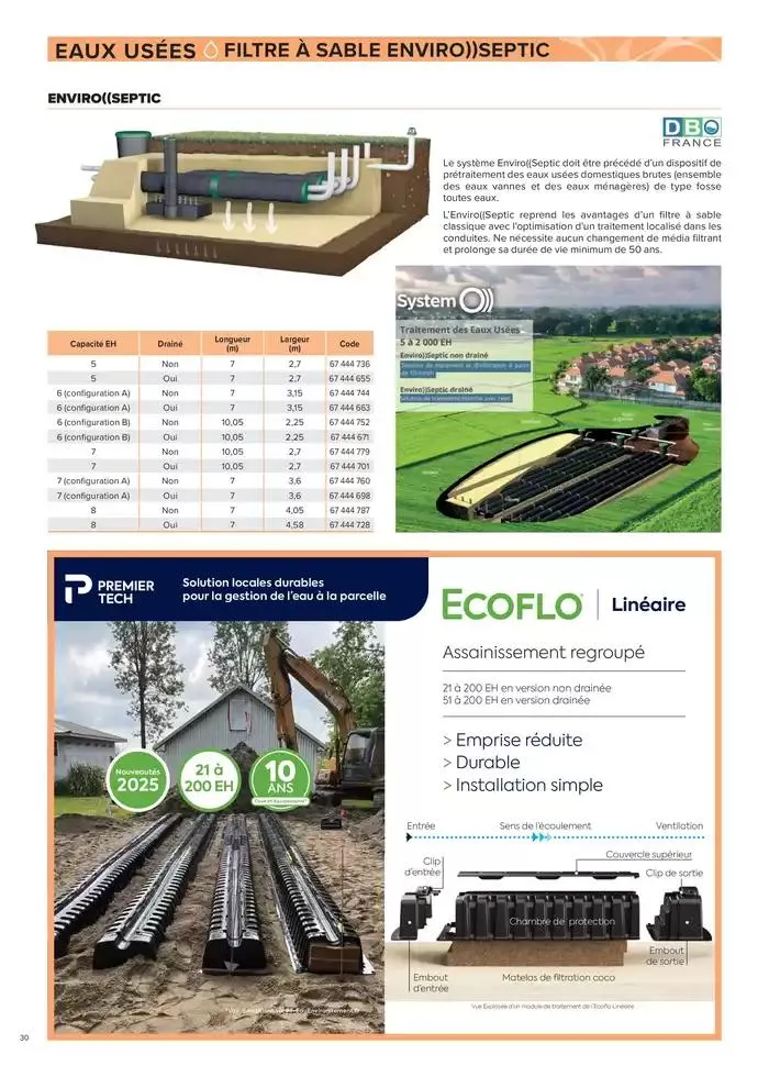 ASSAINISSEMENT NON COLLECTIF ET GESTION DES EAUX PLUVIALES du 4 mars au 31 décembre 2025 - Catalogue page 30