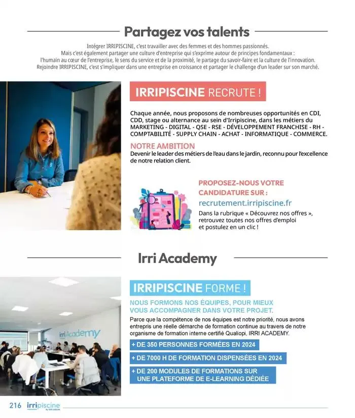 Les plaisir de l'eau Piscine,Spa,Arrosage du 10 mars au 31 décembre 2025 - Catalogue page 216