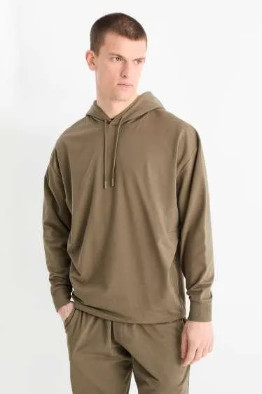 Oversized technical hoodie