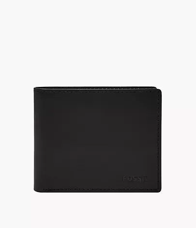 Portefeuille à deux volets Derrick RFID avec fenêtre transparente