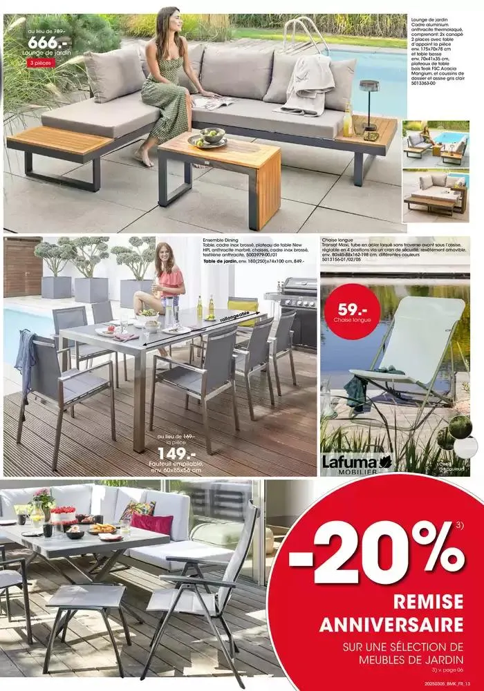 ACTION ANNIVERSAIRE MÖBEL MARTIN du 5 mars au 18 mars 2025 - Catalogue page 13