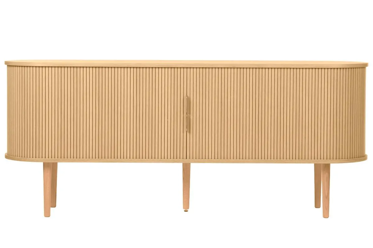 Buffet vintage bois clair chêne avec rangements 2 portes coulissantes L180 cm EPIC