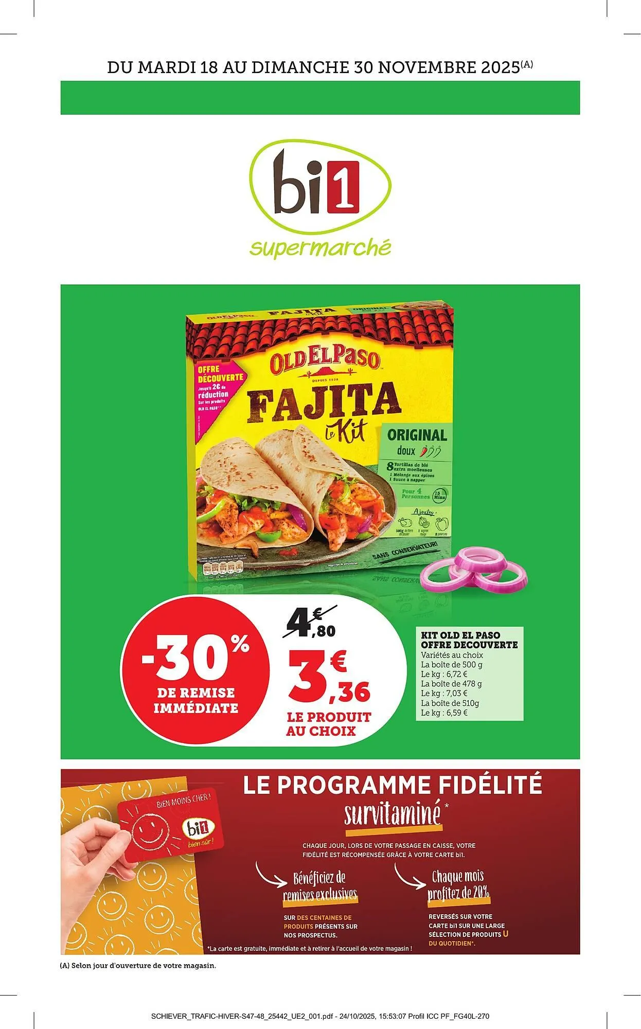 Catalogue Bi1 du 18 novembre au 30 novembre 2025 - Catalogue page 1