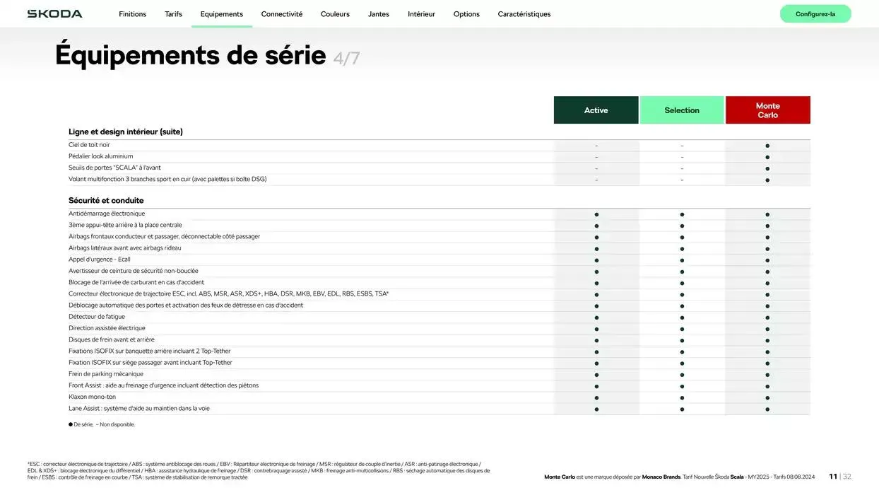 Nouvelle Scala Selection 1.0 TSI 95ch BVM du 6 novembre au 6 novembre 2025 - Catalogue page 11