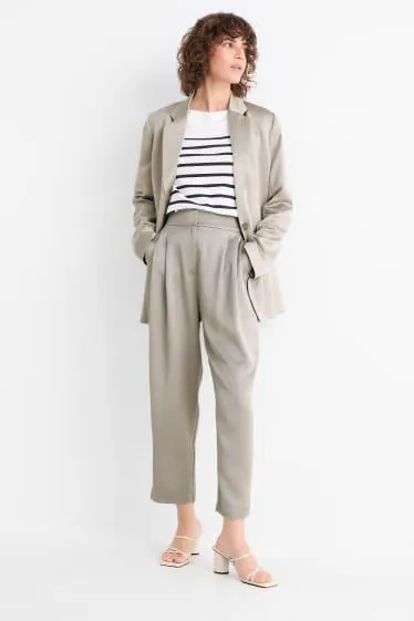 Cloth trousers - high waist - wide leg