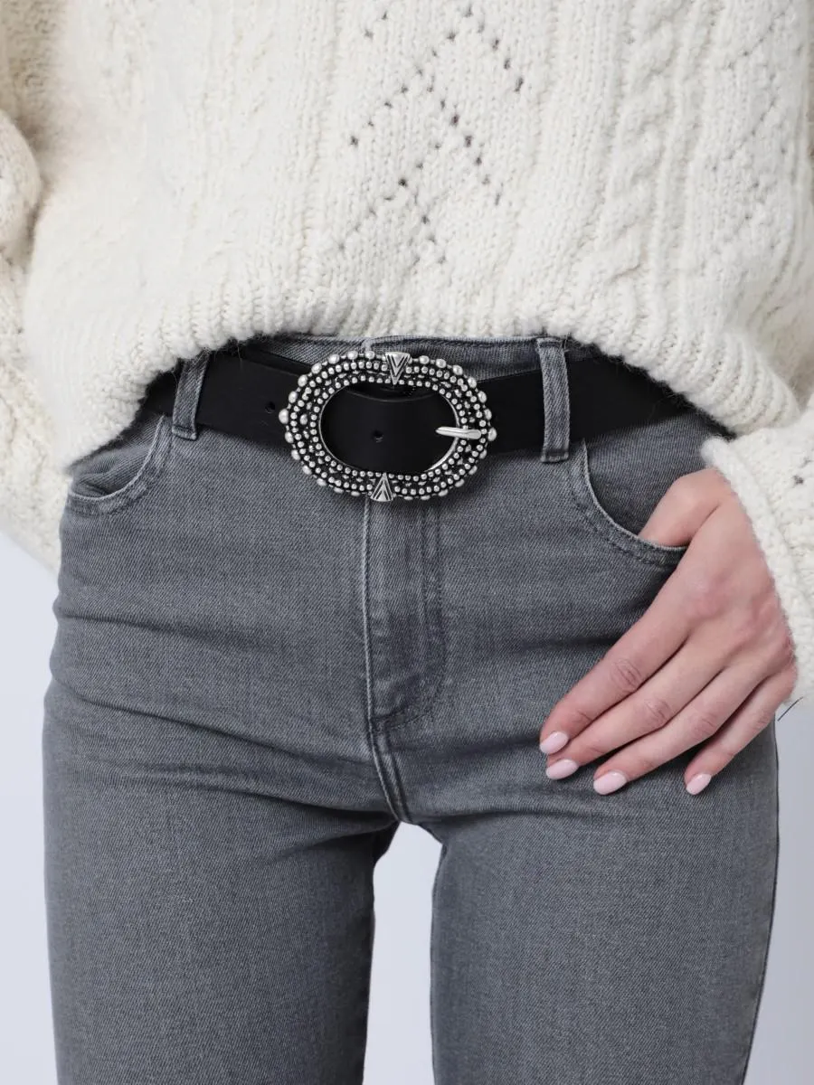 OPHELIA | Ceinture noire en cuir