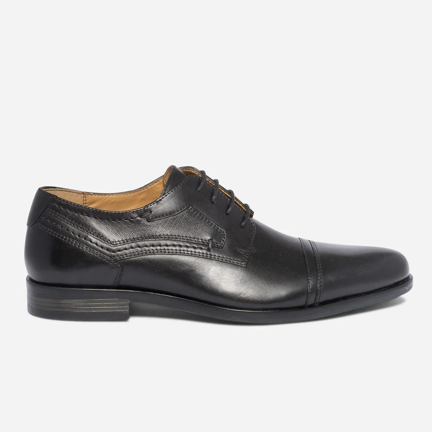 Derby noir en cuir