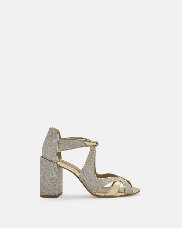 SANDALE À TALON KARKANBE/GLI Platine
