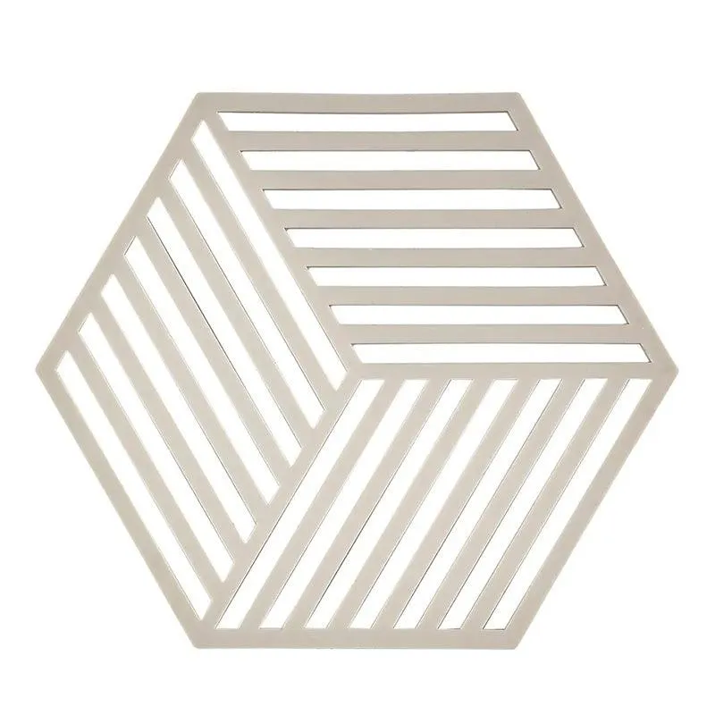 Dessous de plat hexagone gris clair Lyngby