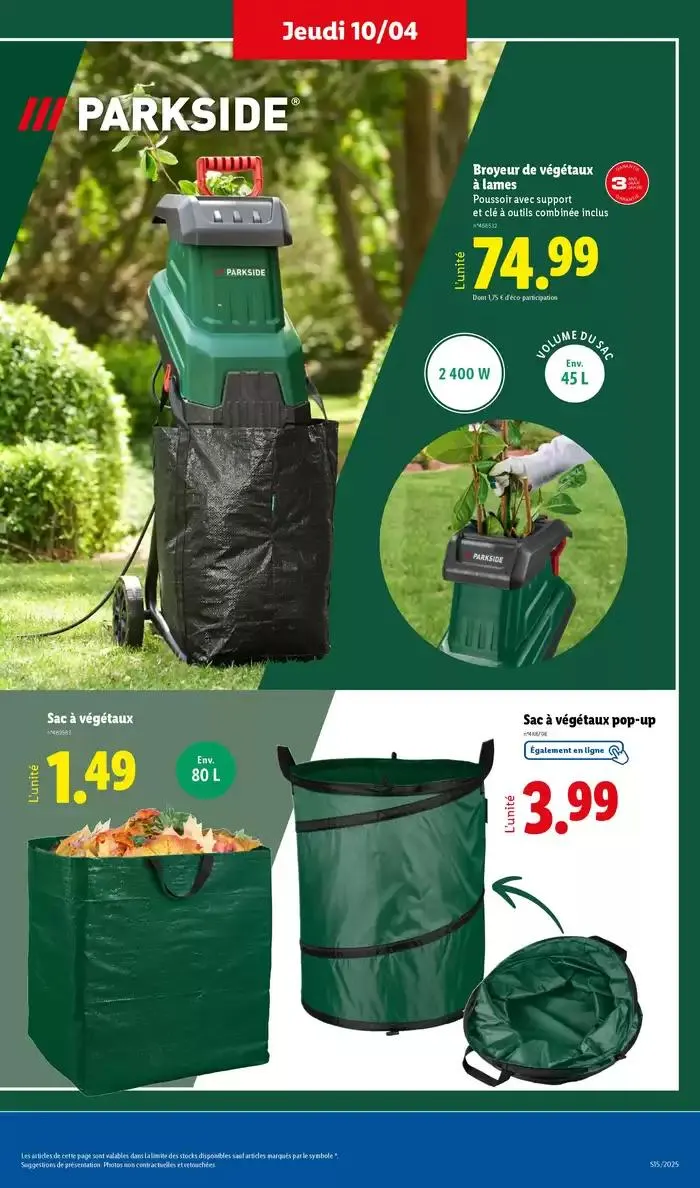 Profitez des offres pour votre extérieur chez Lidl ! du 10 avril au 14 avril 2025 - Catalogue page 13