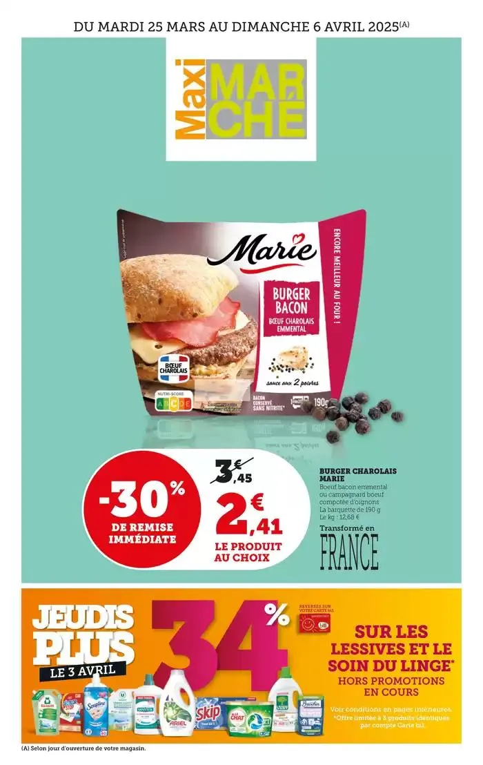 Maxi MARCHÉ du 25 mars au 6 avril 2025 - Catalogue page 1