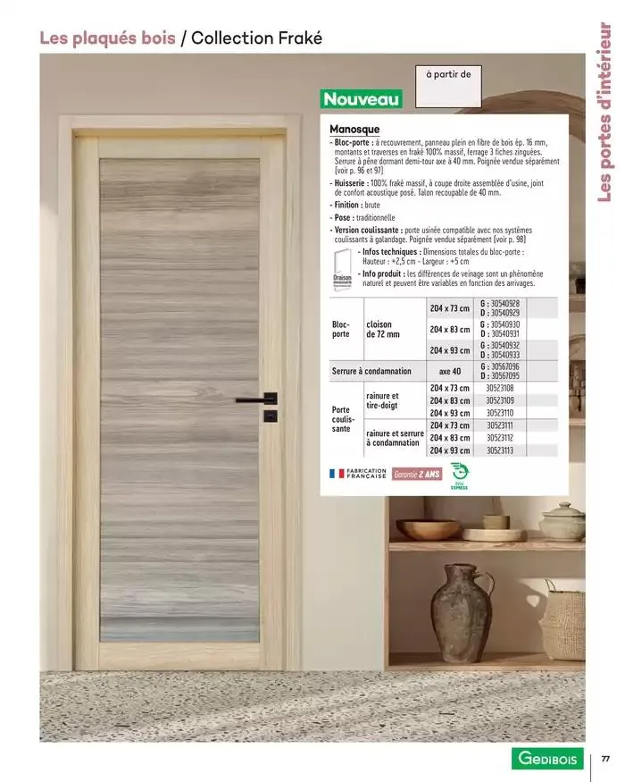 Aménagents Intérieurs 2025 du 1 janvier au 31 décembre 2025 - Catalogue page 77