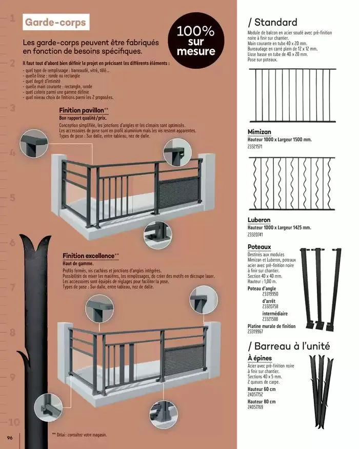 Menuiserie Extérieures 2025 du 1 janvier au 31 décembre 2025 - Catalogue page 96