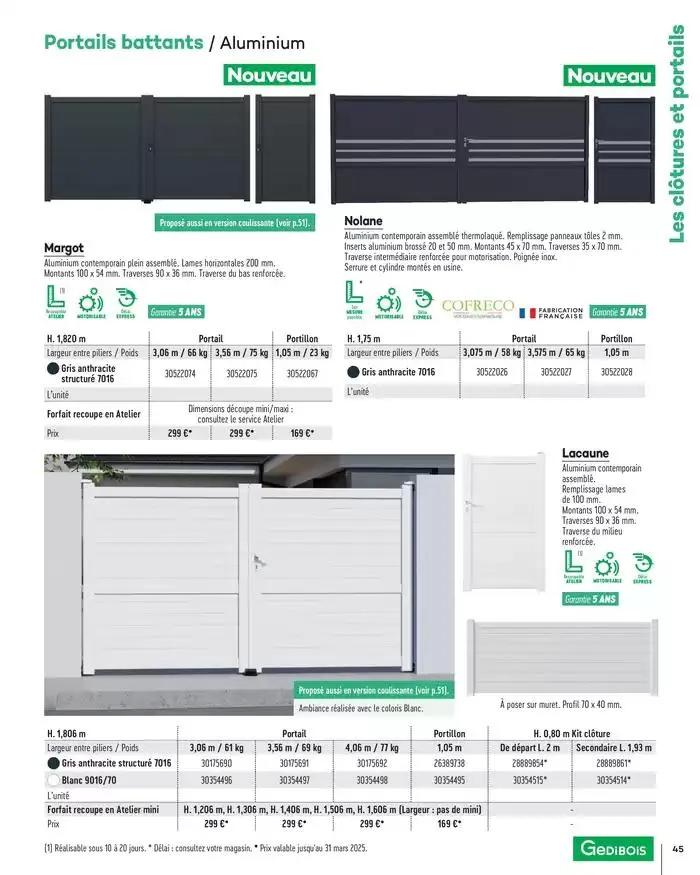 Aménagements Extérieurs 2025 du 1 janvier au 31 décembre 2025 - Catalogue page 45