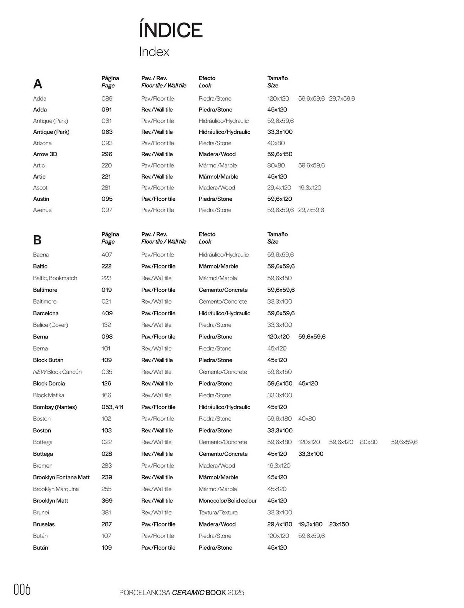 Catalogue Porcelanosa du 27 janvier au 31 décembre 2025 - Catalogue page 8