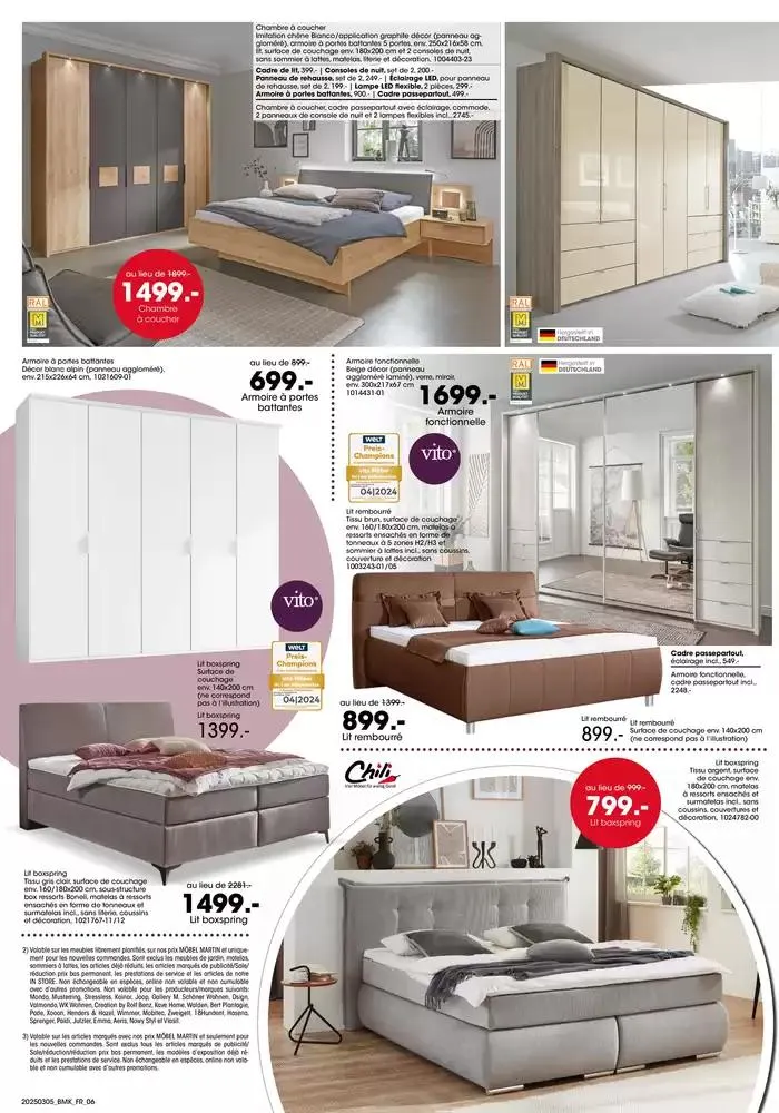 ACTION ANNIVERSAIRE MÖBEL MARTIN du 5 mars au 18 mars 2025 - Catalogue page 6