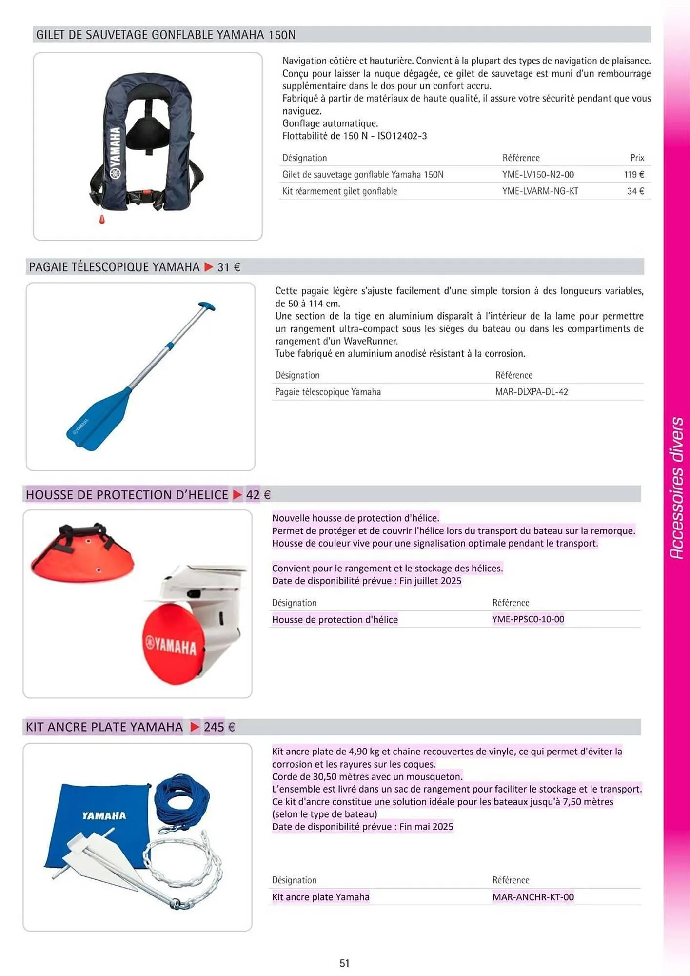 Catalogue Yamaha du 3 juin au 31 décembre 2025 - Catalogue page 51