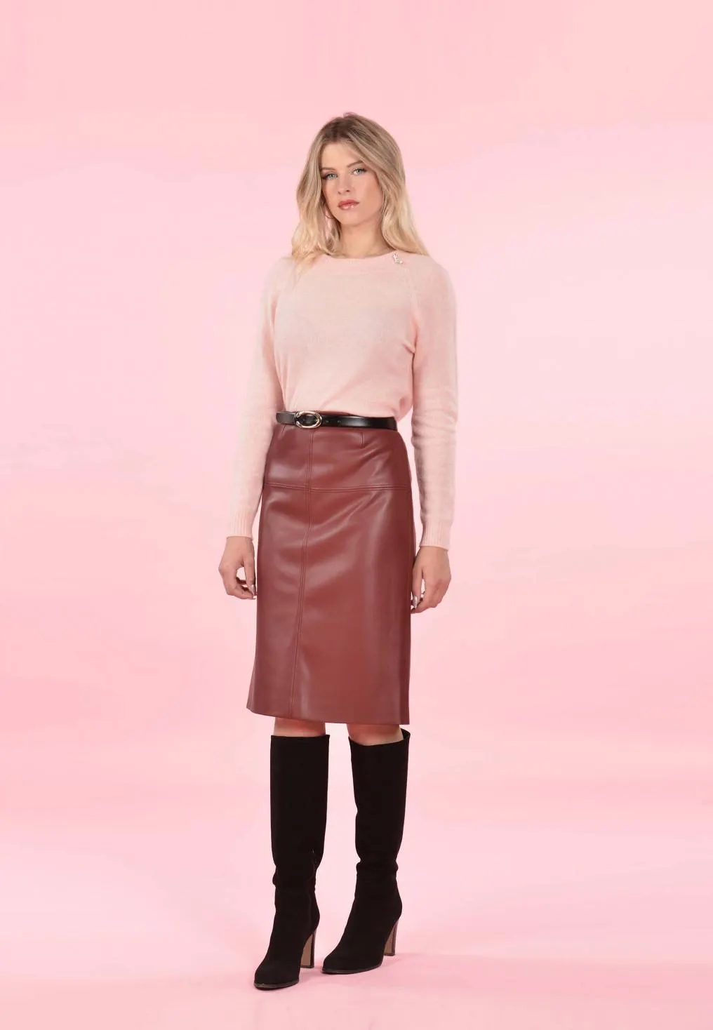 AGLAEE - JUPE - PRUNE