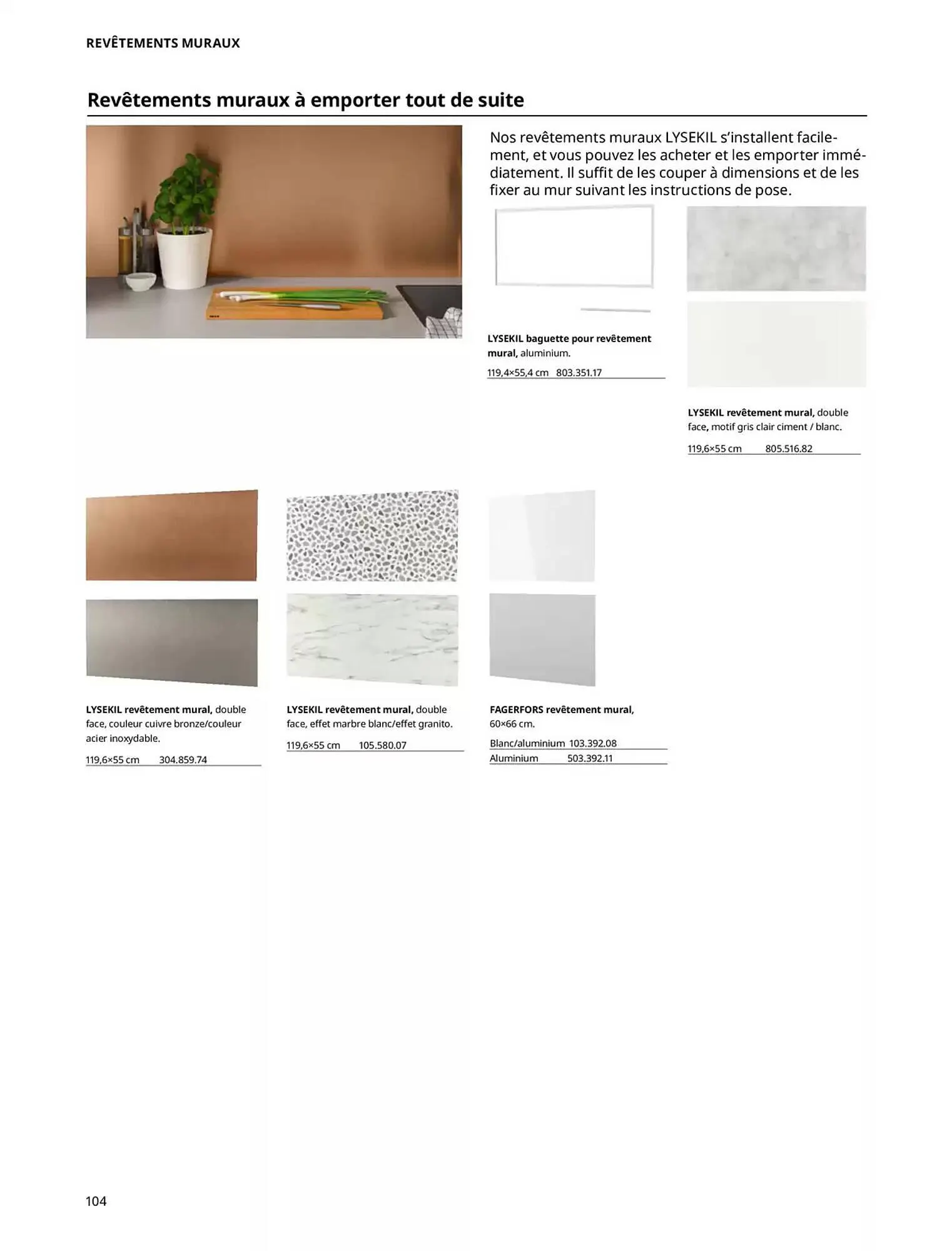 Catalogue IKEA du 1 octobre au 31 juillet 2025 - Catalogue page 104