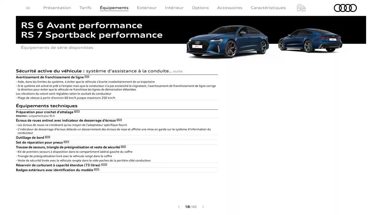 RS 6 performance / RS 7 performance du 7 janvier au 31 janvier 2026 - Catalogue page 18