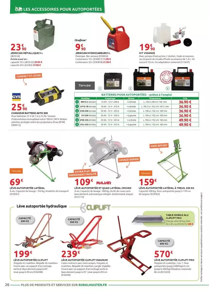 Motoculture et remorques du 1 mars au 31 mai 2025 - Catalogue page 26