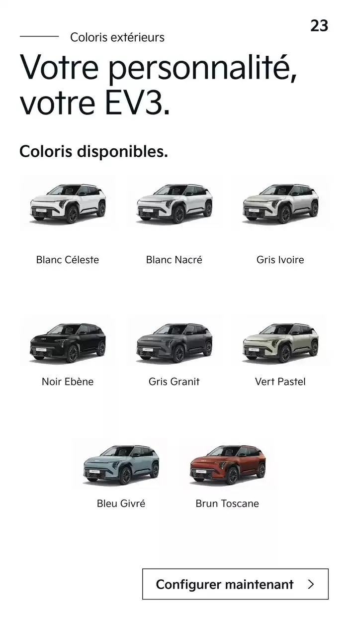 KIA Nouveau EV3 100% électrique - Brochure du 8 octobre au 29 septembre 2025 - Catalogue page 23