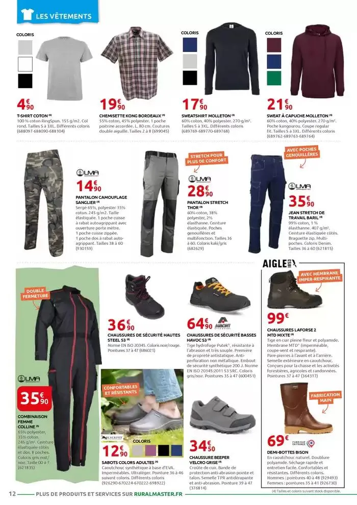 MOTOCULTURE - JARDINAGE - BRICOLAGE - DROGUERIE - ANIMALERIE du 31 mars au 26 avril 2025 - Catalogue page 12