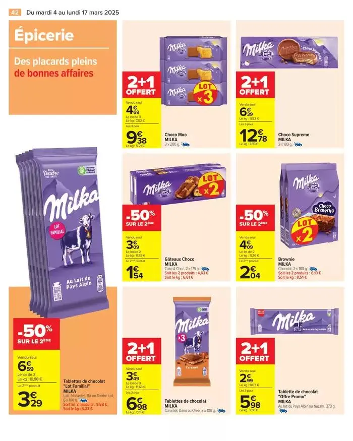 PRODUITS LAITIERS & VÉGÉTAUX du 4 mars au 17 mars 2025 - Catalogue page 44