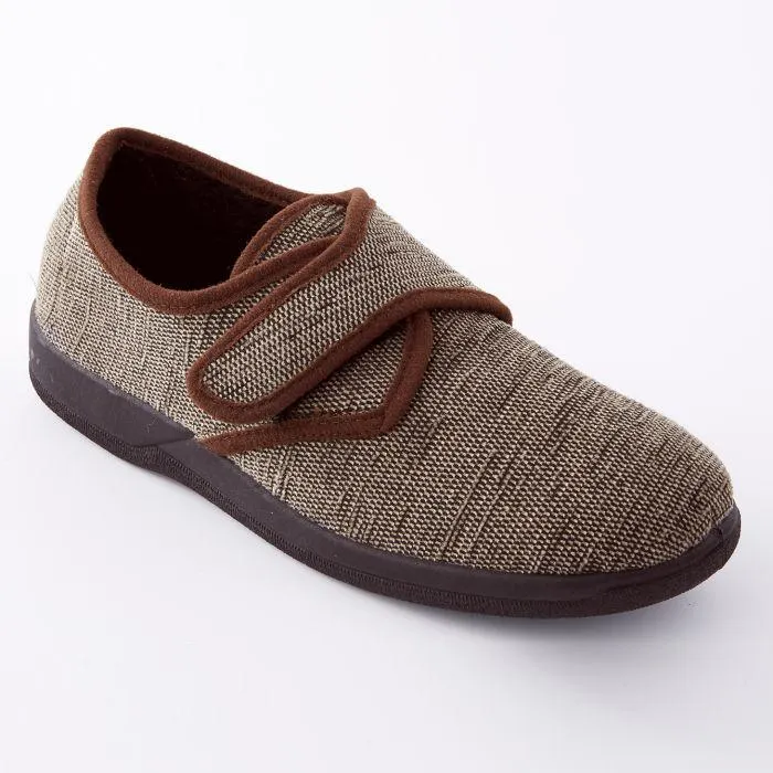 Derbies chaussons homme tissu