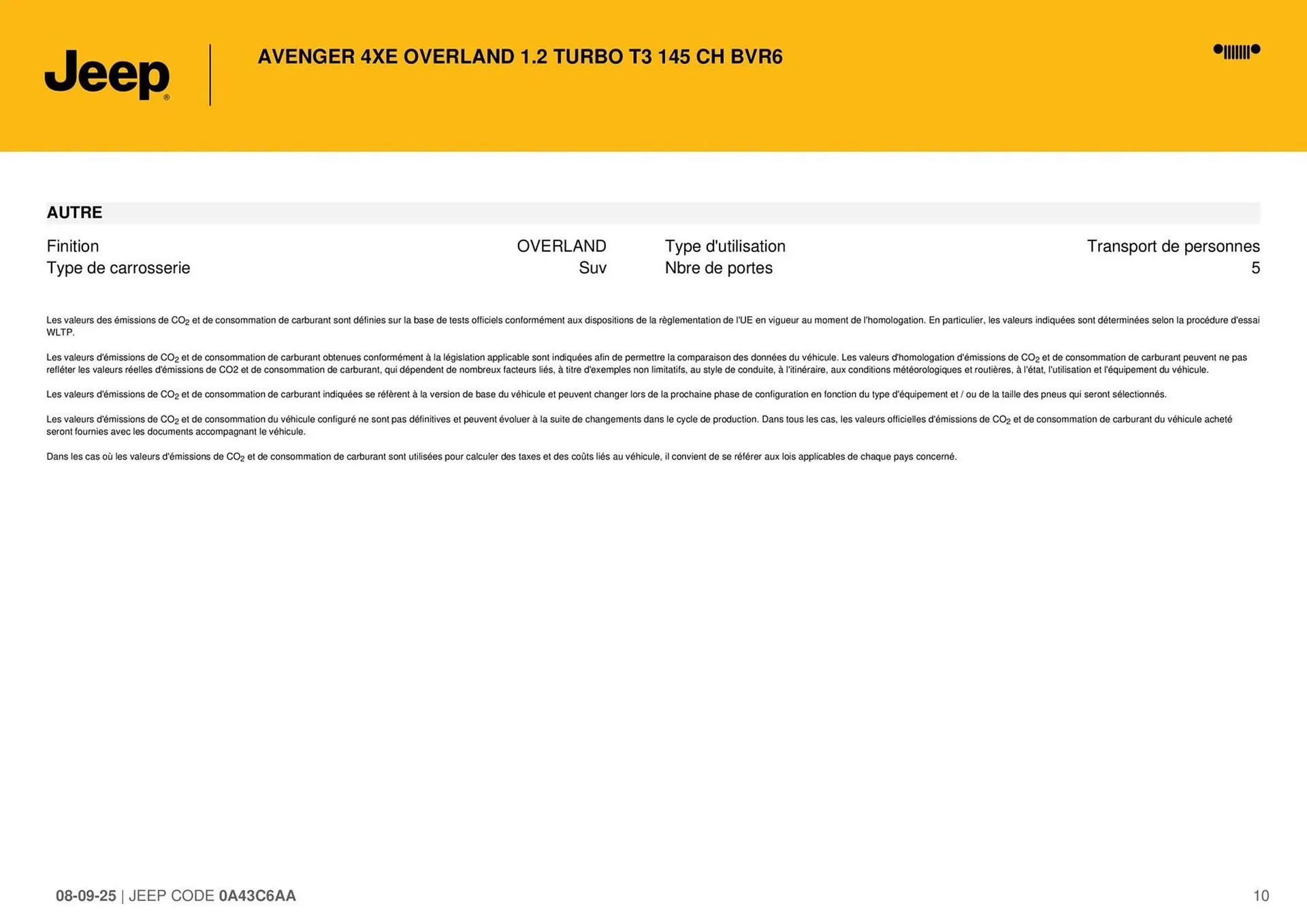 Catalogue Jeep du 8 septembre au 30 septembre 2026 - Catalogue page 10