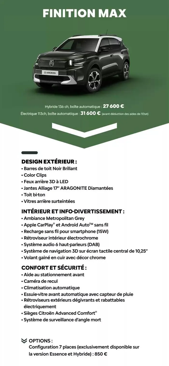 Citroën Nouveau ë-C3 Aircross C-BOOK du 15 janvier au 15 janvier 2026 - Catalogue page 18