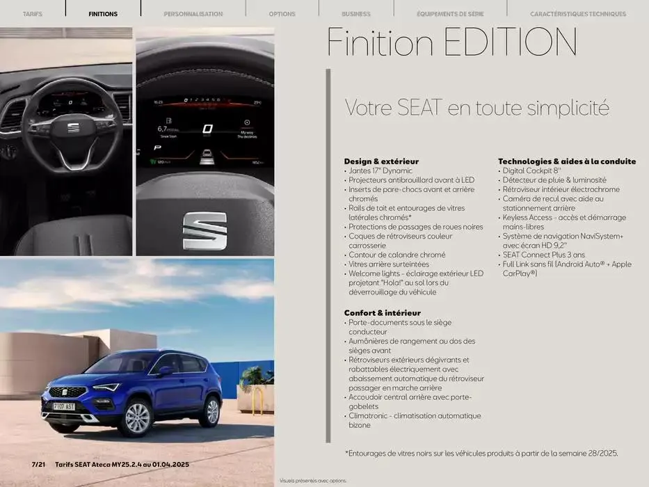 SEAT Ateca du 2 avril au 2 avril 2026 - Catalogue page 7