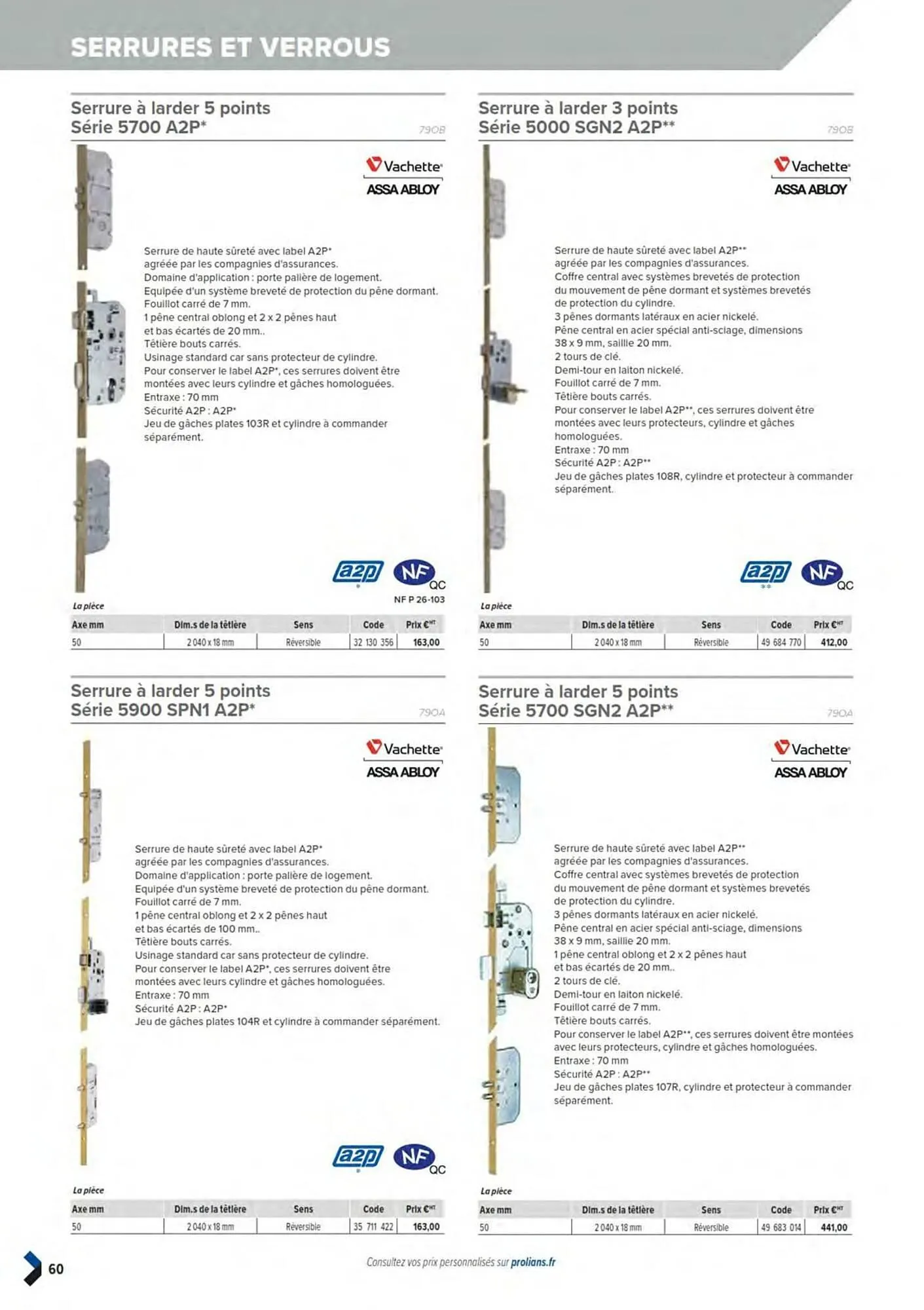 Catalogue Prolians du 11 mars au 31 décembre 2025 - Catalogue page 62
