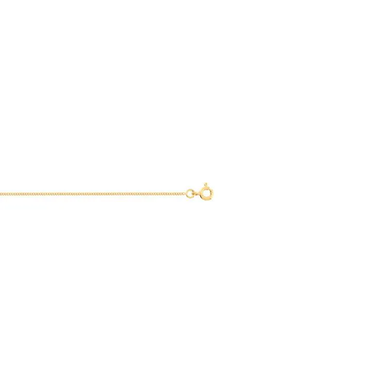 Chaine or 375 maille gourmette 45 cm