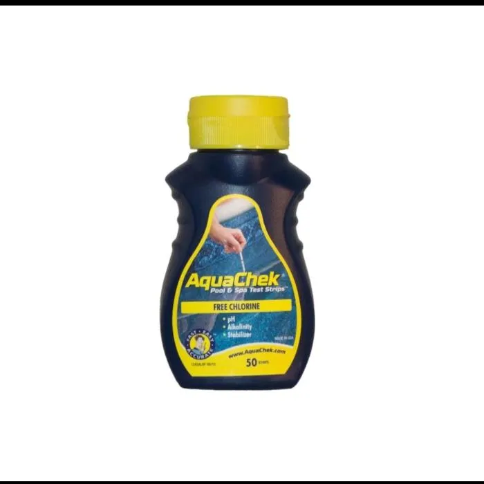 AquaChek jaune bandelettes (Chlore libre, pH, alcalinité, stabilisant).