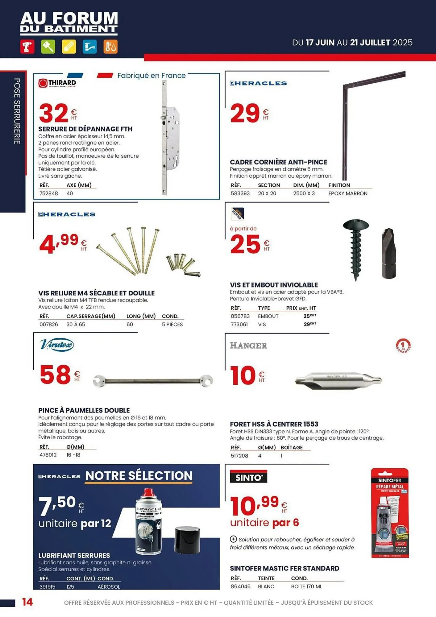 Catalogue Au Forum du Bâtiment du 17 juin au 21 juillet 2025 - Catalogue page 14