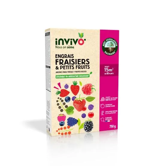 Engrais Fraisiers & Petits fruits 750 g - INVIVO Nous on sème