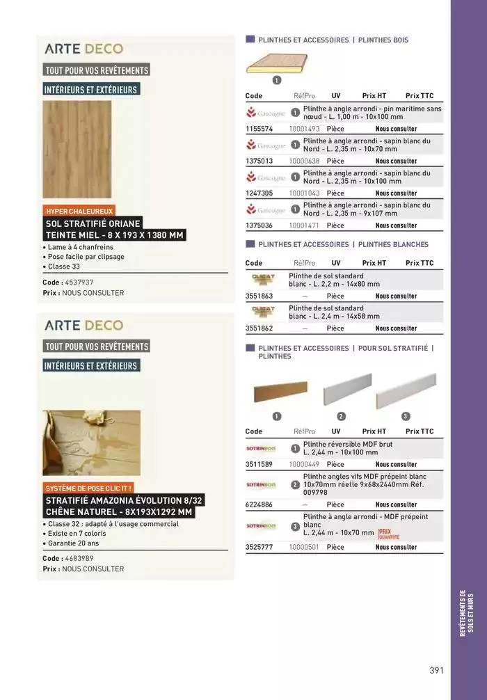 Matériaux 2025 du 1 janvier au 31 décembre 2025 - Catalogue page 391